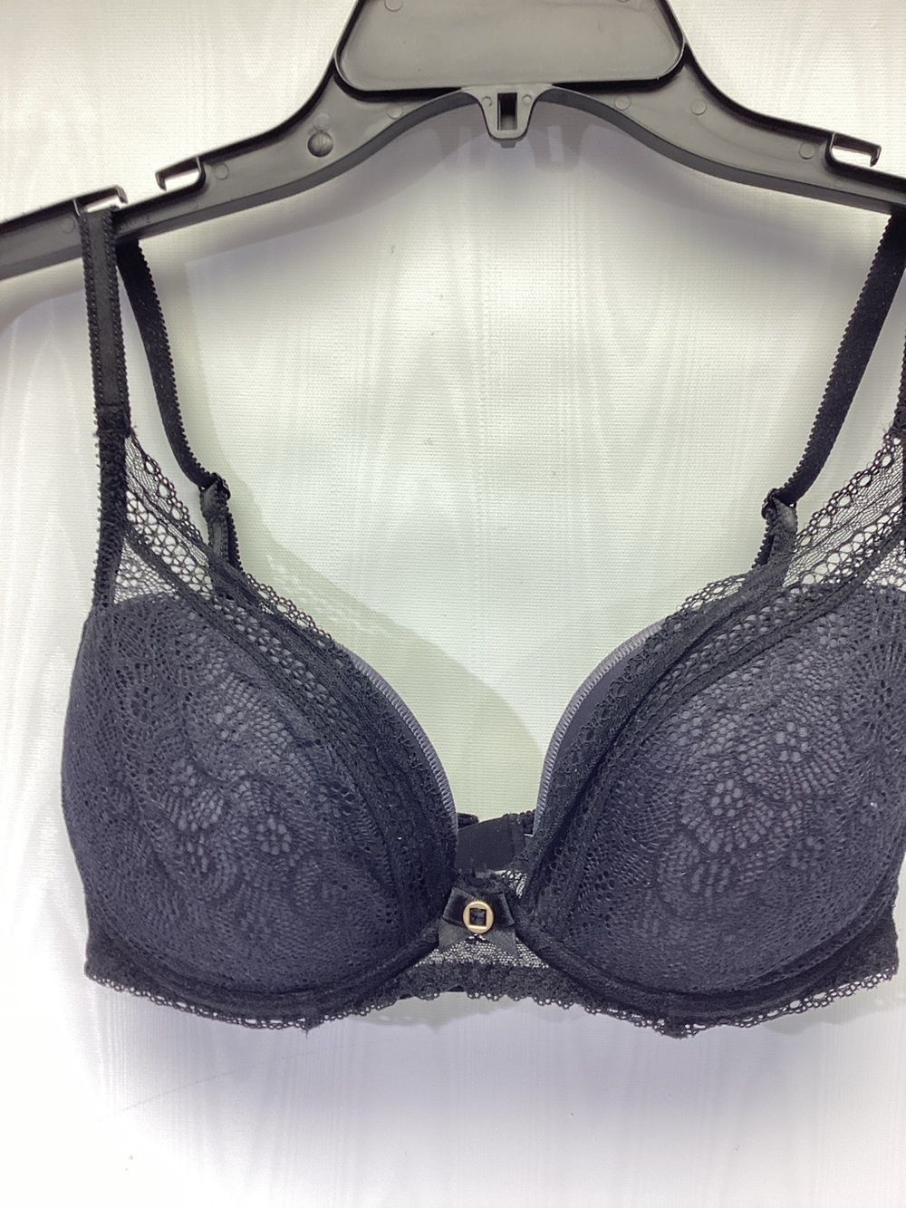 Chantelle Black Lace Bra 34C Lingerie Underwire